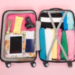 variety of items inside a suitcase